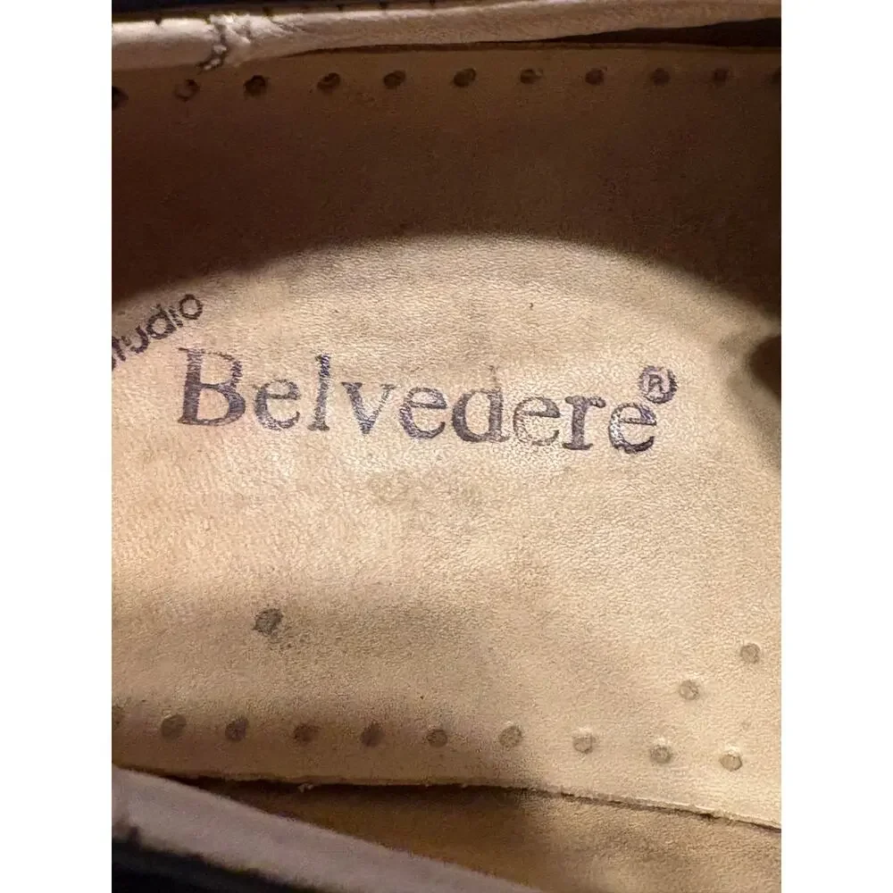 Belvedere Brazilian Made Black Leather Bicycle Toe Oxford Shoes Men’s 10.5 EUC